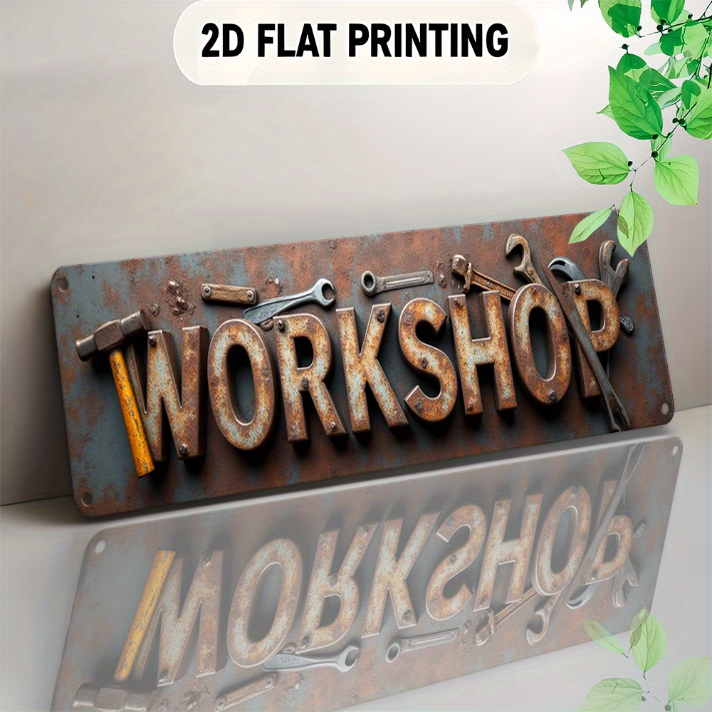 Workshop Tools Background - Letreiro Plano 2D, Item Decorativo com