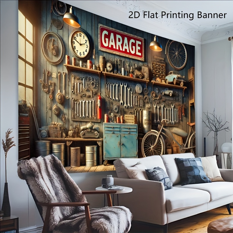 Painel de Fundo Industrial par - Workshop Tools Background avaliação e preço