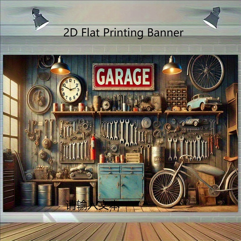 Painel de Fundo Industrial par - Workshop Tools Background avaliação e preço